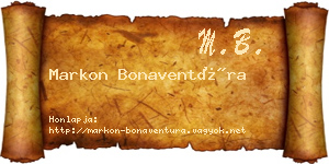 Markon Bonaventúra névjegykártya
